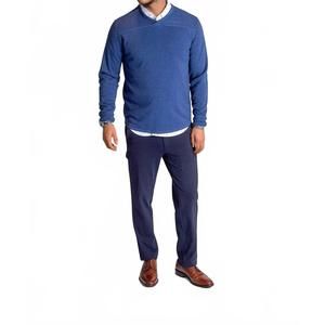 NEW BUKI rugvee pullover v-neck sweatshirt in tokyo blue